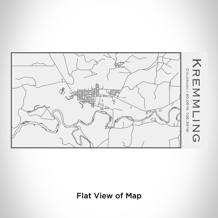 Rendered View of Kremmling Colorado Map Engraving on 17oz Stainless Steel Insulated Cola Bottle in White