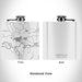 Rendered View of Kremmling Colorado Map Engraving on 6oz Stainless Steel Flask in White