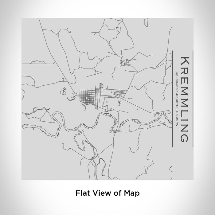 Rendered View of Kremmling Colorado Map Engraving on 17oz Stainless Steel Insulated Tumbler