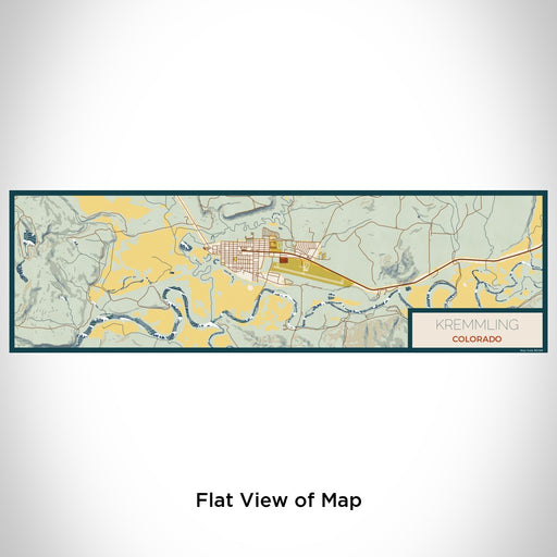 Flat View of Map Custom Kremmling Colorado Map Enamel Mug in Woodblock