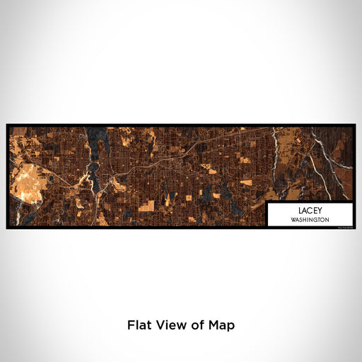 Flat View of Map Custom Lacey Washington Map Enamel Mug in Ember