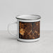 Left View Custom Lacey Washington Map Enamel Mug in Ember