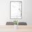 24x36 Lacey Township New Jersey Map Print Portrait Orientation in Classic Style Behind 2 Chairs Table and Potted Plant