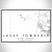 Lacey Township New Jersey Map Print Landscape Orientation in Classic Style With Shaded Background