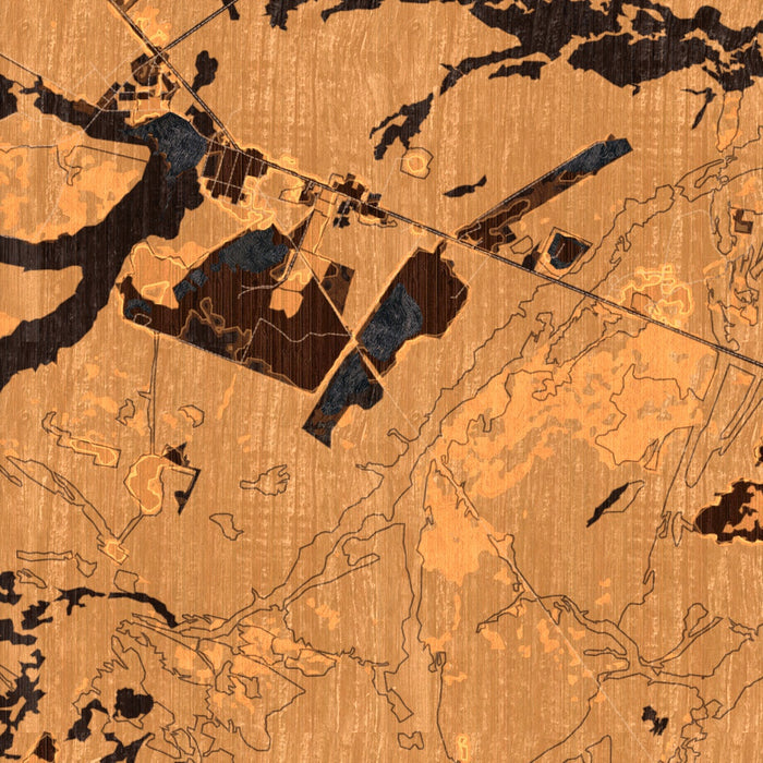 Lacey Township New Jersey Map Print in Ember Style Zoomed In Close Up Showing Details