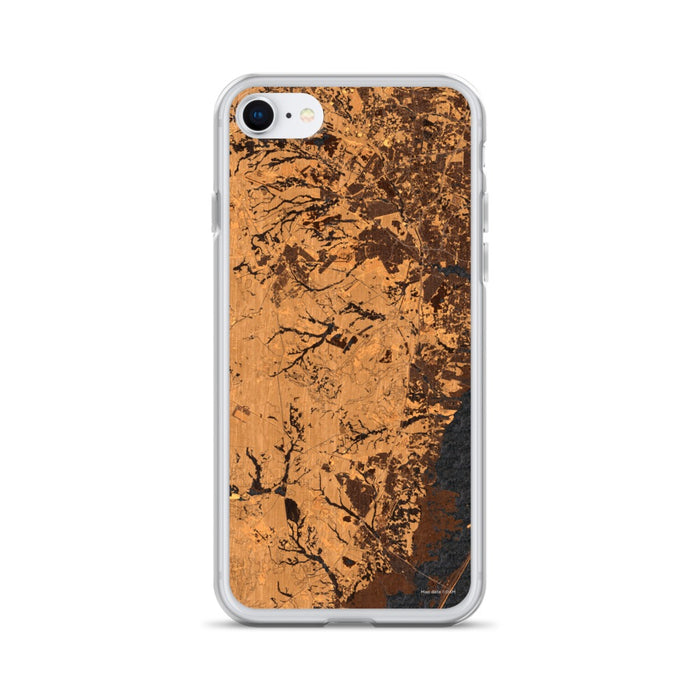 Custom Lacey Township New Jersey Map Phone Case in Ember