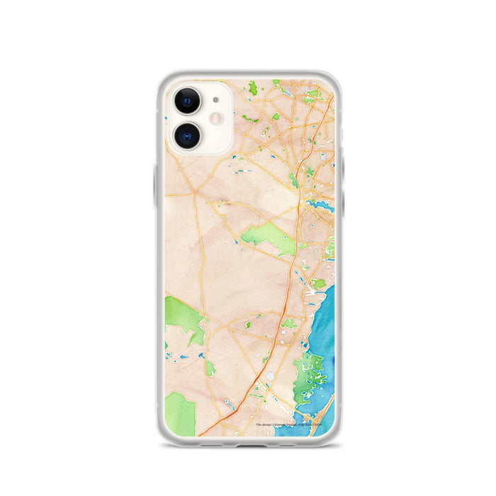 Custom Lacey Township New Jersey Map Phone Case in Watercolor