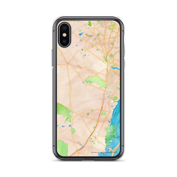 Custom Lacey Township New Jersey Map Phone Case in Watercolor