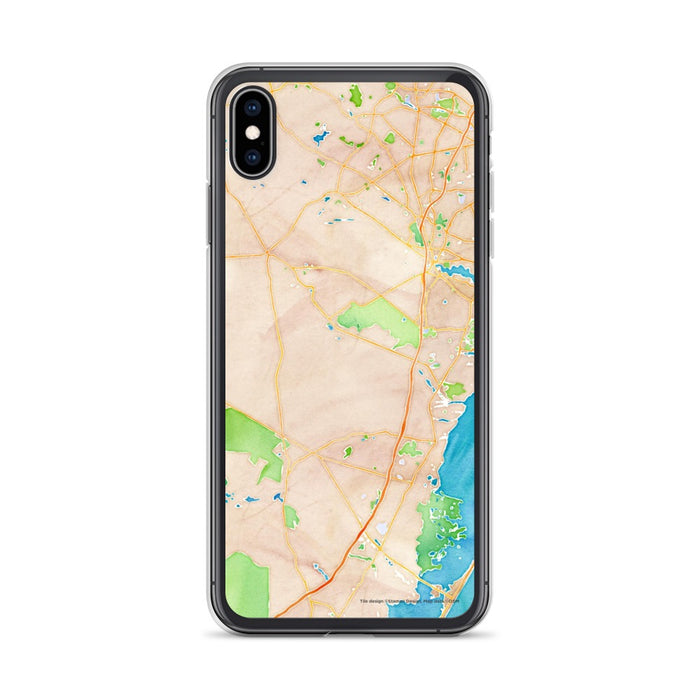 Custom Lacey Township New Jersey Map Phone Case in Watercolor