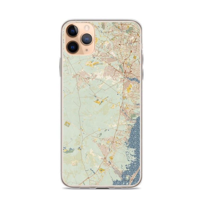 Custom Lacey Township New Jersey Map Phone Case in Woodblock