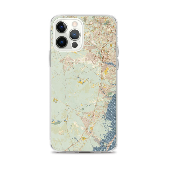 Custom Lacey Township New Jersey Map iPhone 12 Pro Max Phone Case in Woodblock