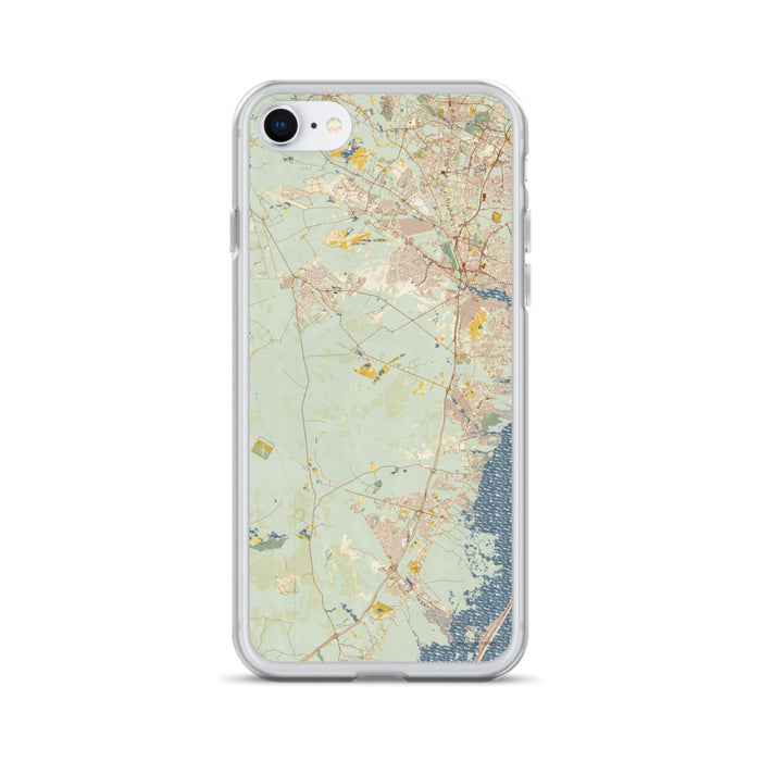 Custom Lacey Township New Jersey Map Phone Case in Woodblock