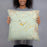 Person holding 18x18 Custom Lacey Township New Jersey Map Throw Pillow in Woodblock