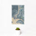 12x18 La Conner Washington Map Print Portrait Orientation in Afternoon Style With Small Cactus Plant in White Planter