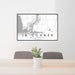 24x36 La Conner Washington Map Print Lanscape Orientation in Classic Style Behind 2 Chairs Table and Potted Plant