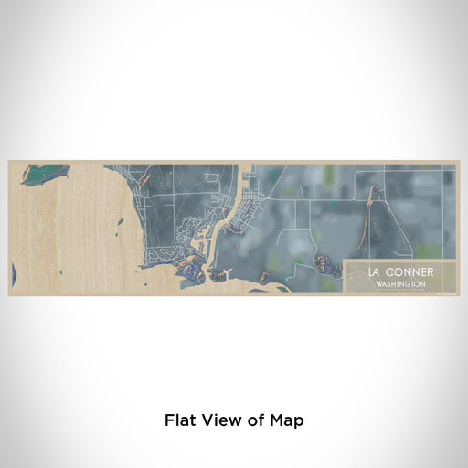 Flat View of Map Custom La Conner Washington Map Enamel Mug in Afternoon