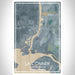 La Conner Washington Map Print Portrait Orientation in Afternoon Style With Shaded Background