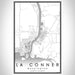 La Conner Washington Map Print Portrait Orientation in Classic Style With Shaded Background