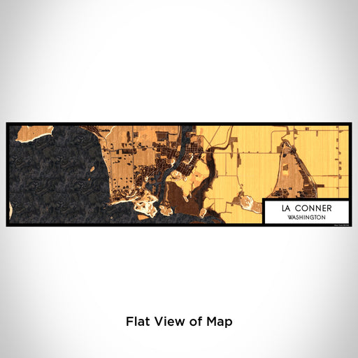 Flat View of Map Custom La Conner Washington Map Enamel Mug in Ember