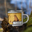 Right View Custom La Conner Washington Map Enamel Mug in Ember on Grass With Trees in Background