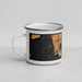 Left View Custom La Conner Washington Map Enamel Mug in Ember