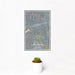 12x18 Lafayette California Map Print Portrait Orientation in Afternoon Style With Small Cactus Plant in White Planter