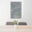 24x36 Lafayette California Map Print Portrait Orientation in Afternoon Style Behind 2 Chairs Table and Potted Plant