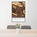 24x36 Lafayette California Map Print Portrait Orientation in Ember Style Behind 2 Chairs Table and Potted Plant