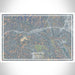 Lafayette California Map Print Landscape Orientation in Afternoon Style With Shaded Background
