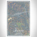 Lafayette California Map Print Portrait Orientation in Afternoon Style With Shaded Background