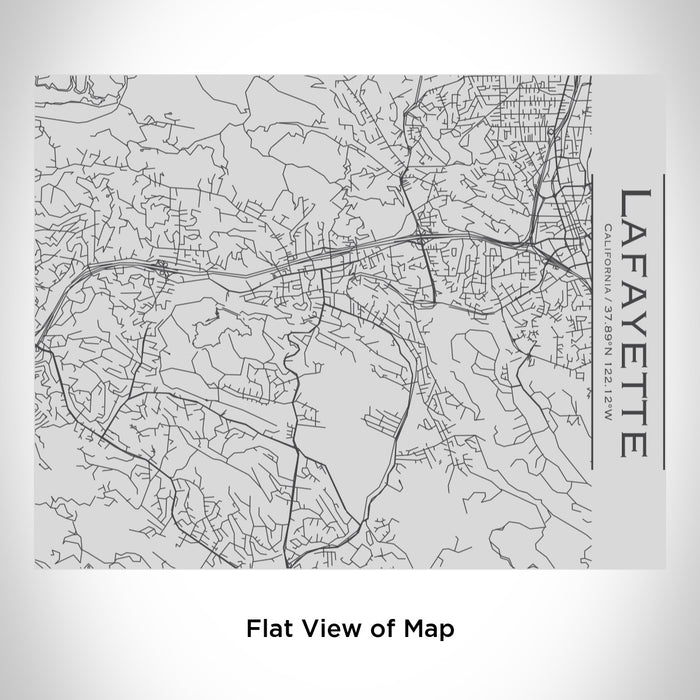 Rendered View of Lafayette California Map Engraving on 20oz Stainless Steel Insulated Bottle with Bamboo Top