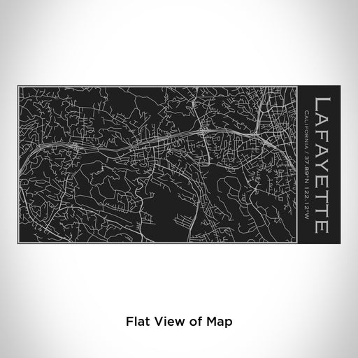 Rendered View of Lafayette California Map Engraving on 17oz Stainless Steel Insulated Cola Bottle in Black