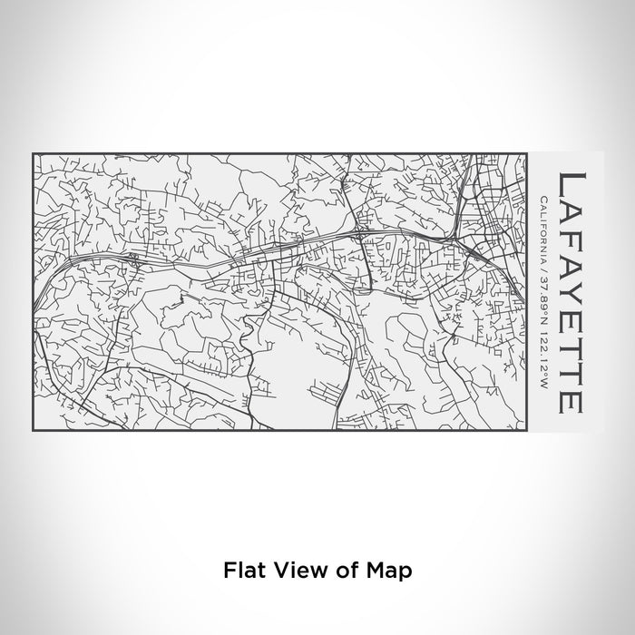 Rendered View of Lafayette California Map Engraving on 17oz Stainless Steel Insulated Cola Bottle in White