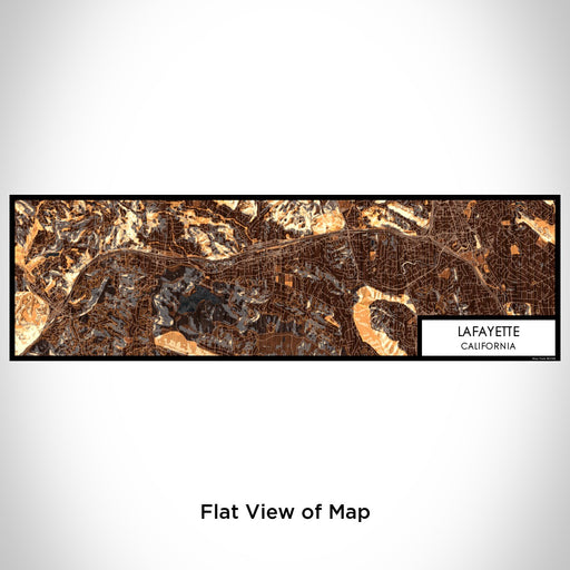 Flat View of Map Custom Lafayette California Map Enamel Mug in Ember