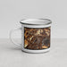 Left View Custom Lafayette California Map Enamel Mug in Ember