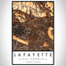 Lafayette California Map Print Portrait Orientation in Ember Style With Shaded Background