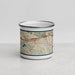 Front View Custom Lafayette California Map Enamel Mug in Woodblock