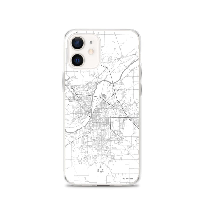 Custom Lafayette Indiana Map iPhone 12 Phone Case in Classic