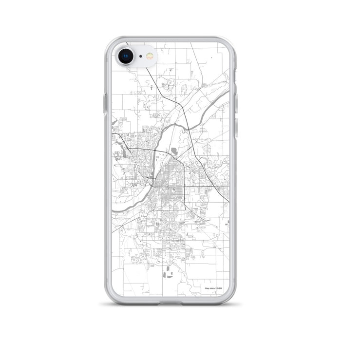 Custom Lafayette Indiana Map iPhone SE Phone Case in Classic