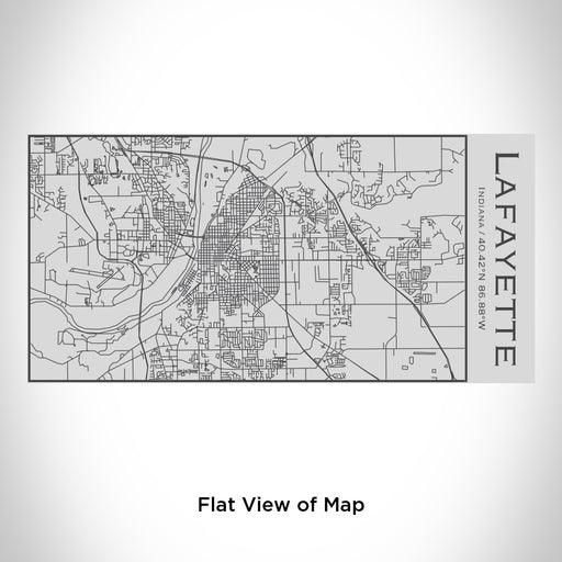 Rendered View of Lafayette Indiana Map Engraving on 17oz Stainless Steel Insulated Cola Bottle