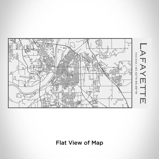 Rendered View of Lafayette Indiana Map Engraving on 17oz Stainless Steel Insulated Cola Bottle in White