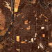 Lafayette Indiana Map Print in Ember Style Zoomed In Close Up Showing Details