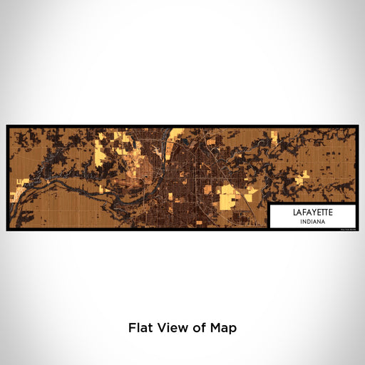 Flat View of Map Custom Lafayette Indiana Map Enamel Mug in Ember