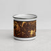Front View Custom Lafayette Indiana Map Enamel Mug in Ember