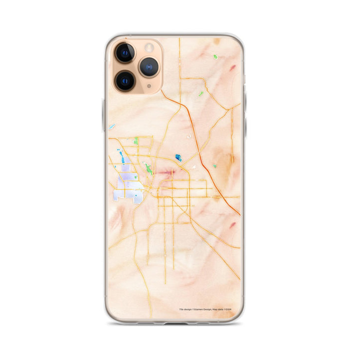 Custom Lafayette Indiana Map Phone Case in Watercolor