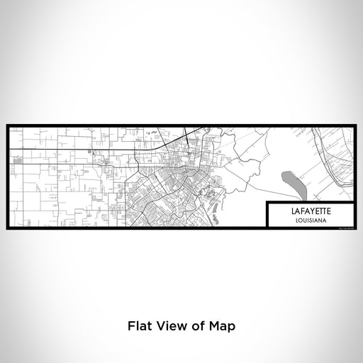 Flat View of Map Custom Lafayette Louisiana Map Enamel Mug in Classic