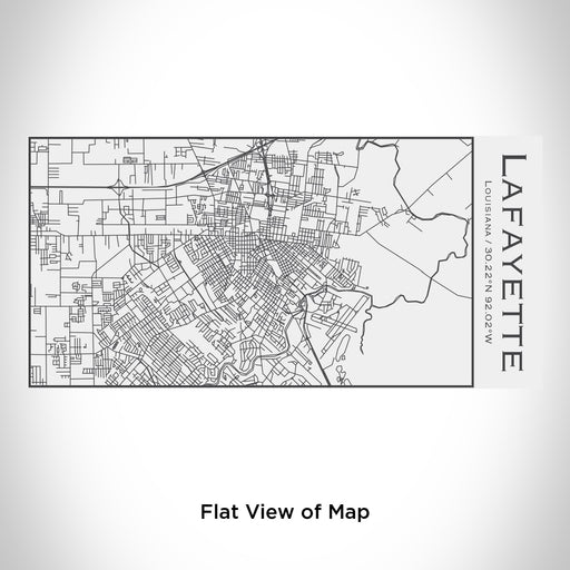 Rendered View of Lafayette Louisiana Map Engraving on 17oz Stainless Steel Insulated Cola Bottle in White