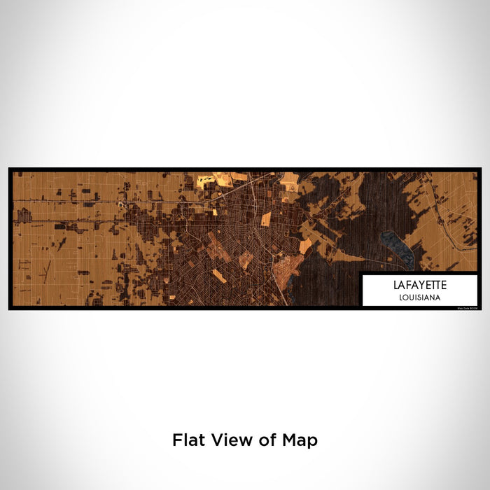 Flat View of Map Custom Lafayette Louisiana Map Enamel Mug in Ember