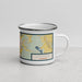 Right View Custom Lafayette Louisiana Map Enamel Mug in Woodblock