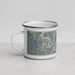 Left View Custom Lago Vista Texas Map Enamel Mug in Afternoon